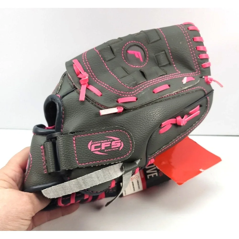 Franklin Fielding Glove 10.5 inch CFS Tee Ball Gray and Pink Glove New with Tags